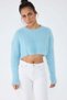 Kurzer Pullover mit Rundhalsausschnitt
