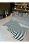 Rio Collection Black and White Wavy Pattern Asymmetrical Detailed Woven Base Modern Decorative Carpet Rio08 - 2