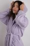 Lilac Colored 100% Cotton Curl Hooded Model Bathrobe (S-M-L-Xl-2Xl-3Xl-4Xl) Large and Oversize - 2