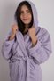 Lilac Colored 100% Cotton Curl Hooded Model Bathrobe (S-M-L-Xl-2Xl-3Xl-4Xl) Large and Oversize