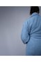 Blue Colored 100% Cotton Curly Shawl Model Bathrobe (S-M-L-Xl-2Xl-3Xl-4Xl) Large and Oversize - 4