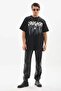 Unisex Oversize T-Shirt with Necklace Included - Black - 5