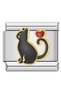 Cat Themed - Heart Cat Italian Bracelet Charm