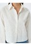 Scallop Classic Collar Long Sleeve Button Shirt - 5