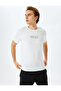 Crew Neck Short Sleeve Slogan Printed Sports T-Shirt