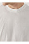 Crew Neck Short Sleeve Men's Textured T-Shirt (S5) - 3