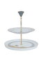 Al Saif Gallery Porcelain Serving Stand, 2 Levels - White