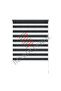 Siyah-gri Kırçıllı Düz Bambu Zebra Perde - 8