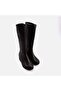 Women's Genuine Leather Rubber Sole Black Casual Boots - 3
