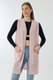 Women's Pink Seasonal Knitwear Vest