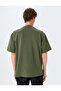 Crew Neck Short Sleeve Tok Fabric Cotton Blended Slogan Printed Oversize T-Shirt - 4