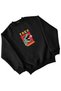 T-Rex Dinosaur Printed Girls Boys Black Sweatshirt - 2