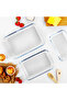 RF8803 Rectangle Borosilicate Glass Baking Trays - 3pcs Set - 5