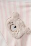 One Size Striped Teddy Bear Detailed Newborn Baby Girl Pink Hospital Discharge Set 10 Pieces - 3