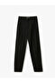 Extra High Waist Pleated Carrot Cut Pants - 3