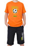 Born to Win Printed Boy's Short Sleeve Pocket Capri Bottom-Top Suit - 3