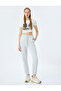 Raster Waist Lace up Pocket Detailed Comfortable Fit Jogger Sweatpants - 2