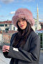 قبعة على شكل قلب من الفرو الصناعي - 4