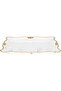 Al Saif Gallery Plastic Serving Tray, 42 cm - White Marble