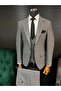 Dobby Grey Slimfit Suit – Slimfit, Please Choose One Size Larger.