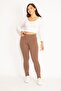 Women's Large Size Mink Leggings with Front Decoration and Back Pocket 65n34812 - 7