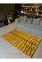 Crescent Collection Black Stripes Detailed Woven Base Modern Decorative Carpet Hilal41
