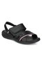 Genuine Leather Daily Casual Sole Velcro Sports Black Lightweight Men's Slippers Davin