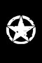 Weathered Military Star Sticker 10 X 10 cm - 3