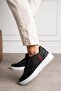 Men's Perforated Black and White Casual Sneaker Shoes 525 - 3