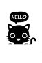 Cat Sticker 10 X 10 cm