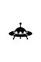 Ufo Wall Decor Quality Quality Sticker 40 X 28 cm