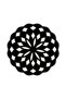 Flower Pattern Wall Decor Sticker (Type 16) 40 X 40 cm