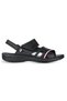 Genuine Leather Daily Casual Sole Velcro Sports Black Lightweight Men's Slippers Davin - 2