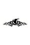 Wolf in Pattern Wall Decor Sticker 40 X 13 cm