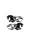 Wind-Blowing Horse High-Quality Sticker 10 X 9 cm