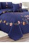 طقم لحاف مضغوط مزهر، مقاس كينج، 220 × 240 سم، طقم سرير قابل للعكس، 6 قطع، متعدد الألوان - 4