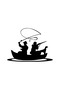 Fish Catching Hunters High Quality Quality Sticker 10 X 7 cm