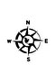 America Compass Wall Decor Sticker 40 X 40 cm