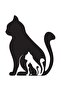 Cat Family Sticker 20 X 24 cm