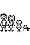Family Design Auto Quality Quality Sticker 30 X 15 cm