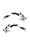 Wolf Wall Decor Sticker 2 Pieces 65 X 25 cm