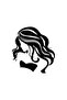 Long Haired Girl Sticker A+Quality 20 X 22 cm Durable