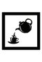 Teapot and Cup Themed Wall Decor Sticker A+ Quality 40 X 40 cm Durable
