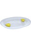 Al Saif Gallery porcelain dessert plate, 35.9 x 25.7 x 3.8 cm, oval - white - 2