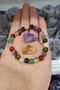 Chakra Natural Stone Bracelet 8 mm (with Citrine and Amethyst Stones as a Gift) Aa Quality