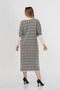 Fishing Neck Patterned Knitting Dress - 3