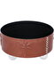 Al Saif Gallery Steel Salad Bowl, 24 x 24 x 13 cm, Round, Floral Pattern - Brown - 2