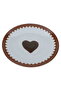 Al Saif Gallery plastic serving plate, 16 cm, heart pattern - brown - 2