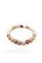 Certified Pink Opal 8mm Elastic Fish Tape Natural Stone Bracelet - 7