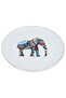 Al Saif Gallery porcelain serving plate, round, 23 cm, elephant pattern - white